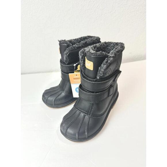 Toddler Denver Winter Boots - Cat & Jack Black Size 12 - Picture 8 of 9